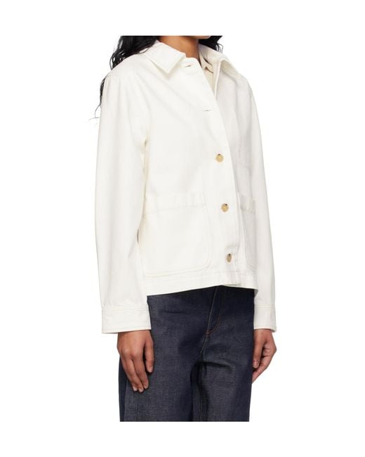 A.P.C. White Nikkie Denim Jacket