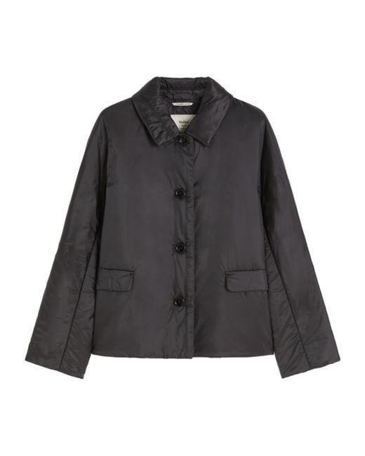 Max Mara Black The Cube Greens Button-Up Padded Jacket