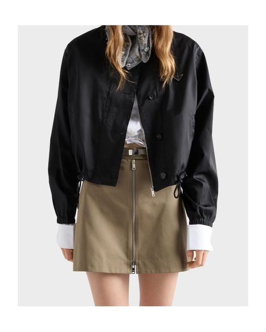 Prada Natural Argilla Belted Mini Skirt