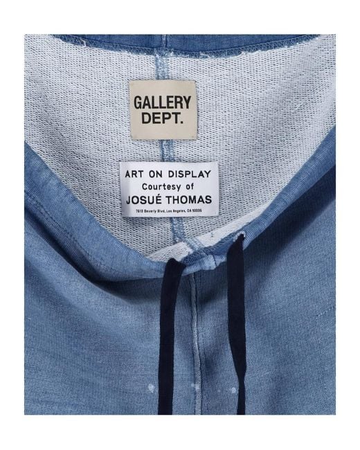 GALLERY DEPT. Blue Relaxed Wide-Leg Trousers With Distressed Detailing And Patchwork Accents for men