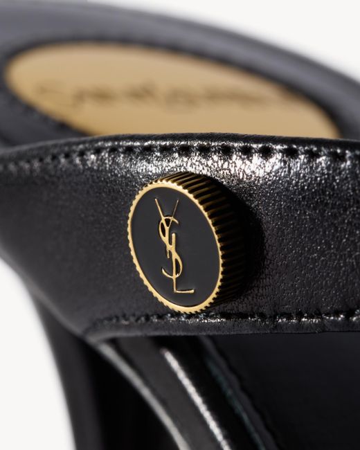 Saint Laurent White Sue Thong Mules