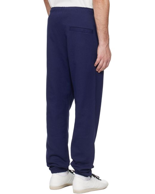 Y-3 Blue Logo-Print Sweatpants for men