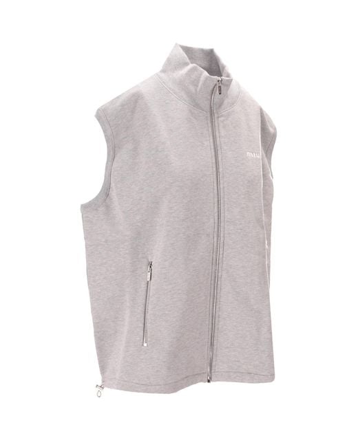 Miu Miu Gray Zip-Up Drawstring Gilet
