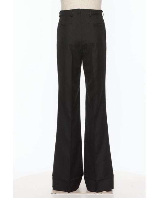 Valentino Black Pleat Detailed Flared Pants for men