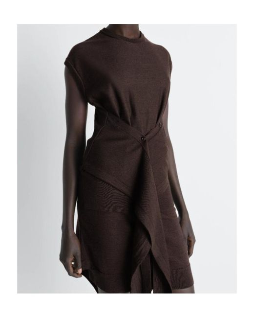 Lemaire Black Sleeveless Buttoned Knitted Top