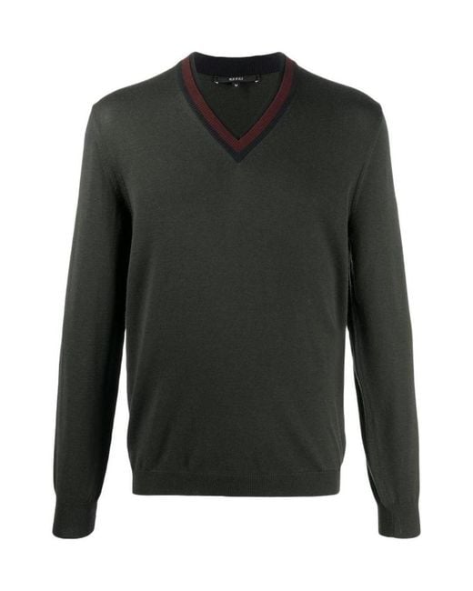 Gucci Green Web-Trim Jumper for men