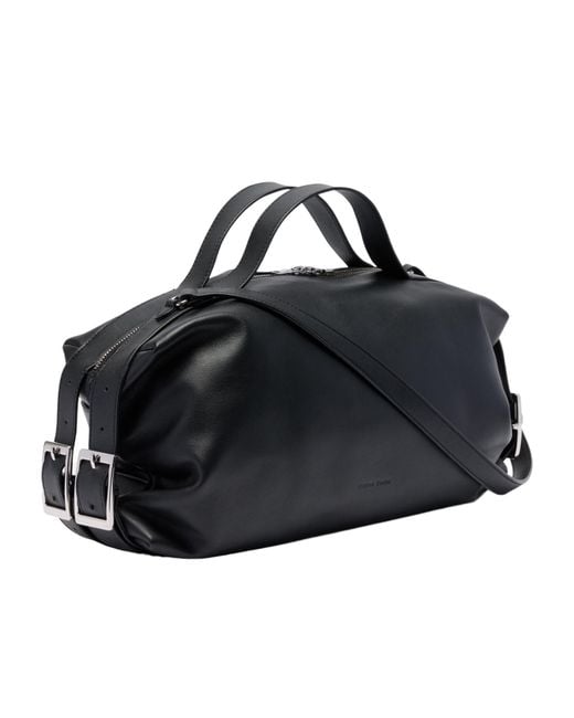 Simone Rocha Black Biker Buckled Shoulder Bag