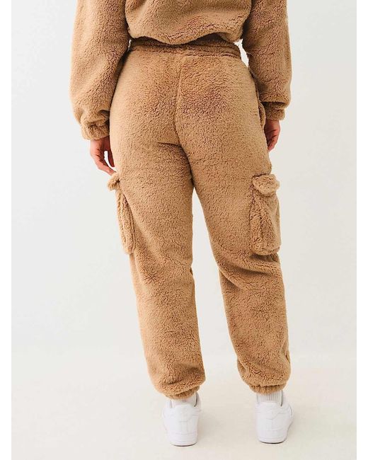 True Religion Natural Sherpa Boyfriend Jogger