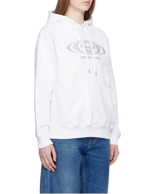 Casablanca Gray Rhinestone-Embellished Hoodie