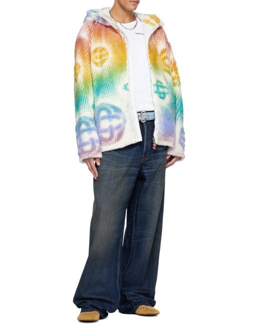 Casablanca Yellow Monogram Zip-Up Hooded Jacket for men
