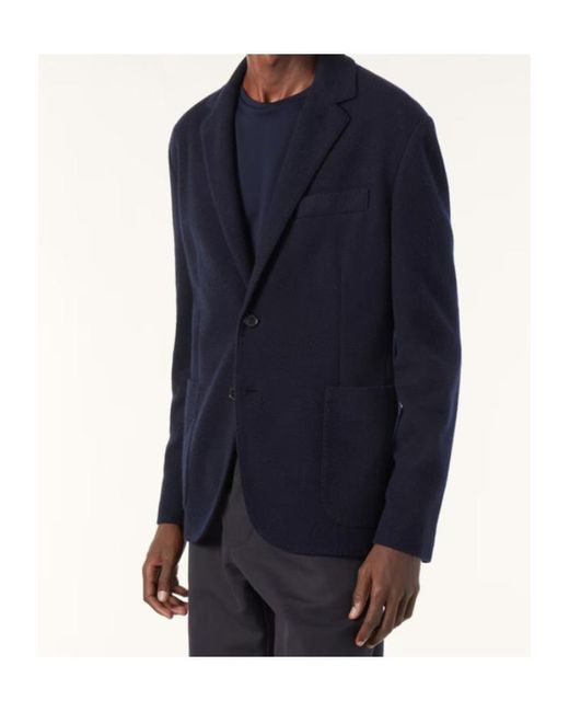 Loro Piana Blue Single-Breasted Jacket for men