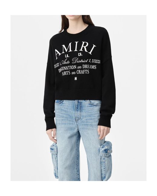 Amiri Black Round Neck Sweater