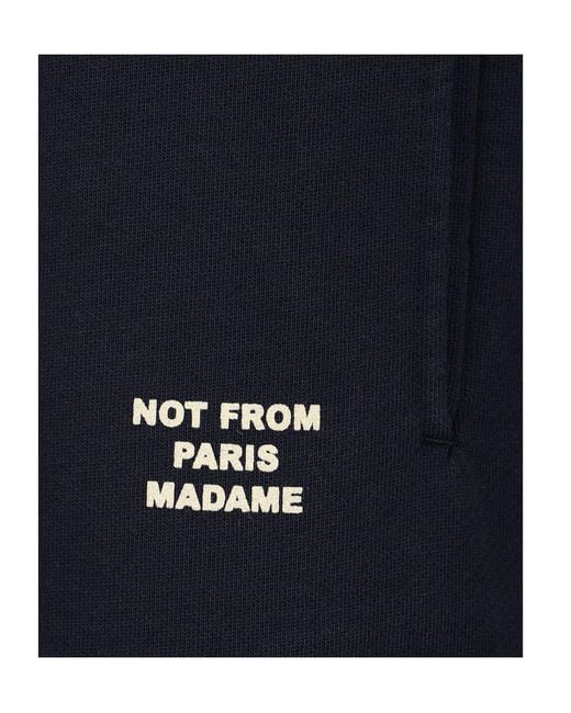 Drole de Monsieur Blue Elastic Waist Casual Pants for men