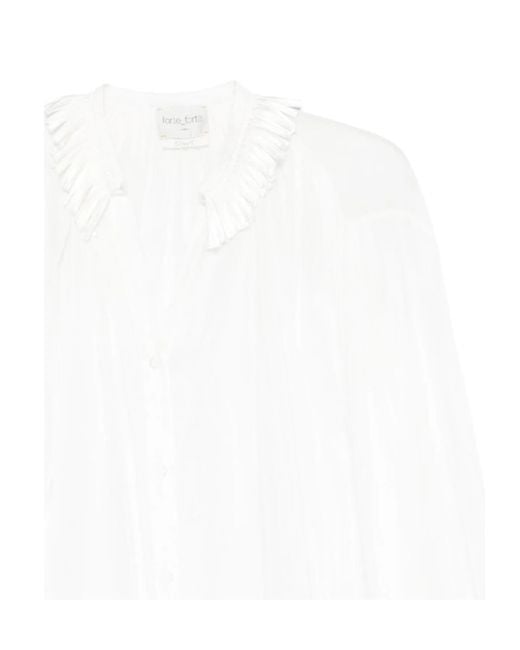 Forte_forte White Semi-Sheer Shirt