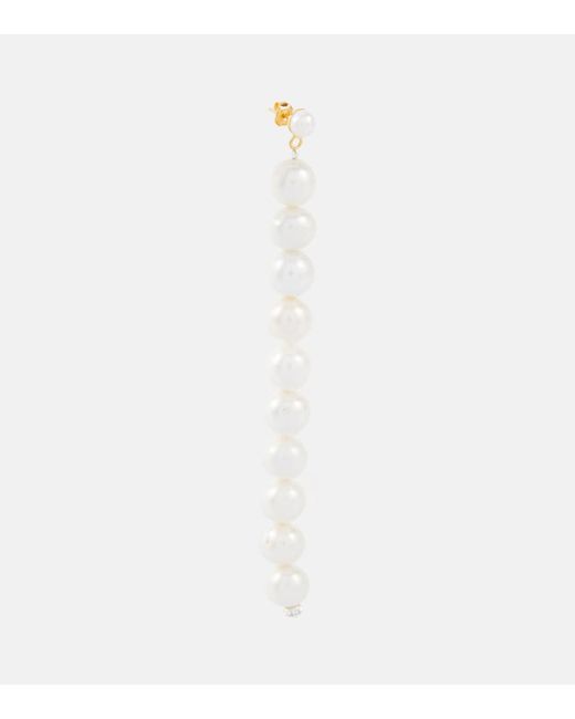 Magda Butrym White Pearl Earrings