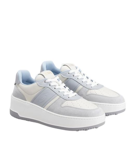 Tod's Metallic Round-Toe Lace-Up Sneakers