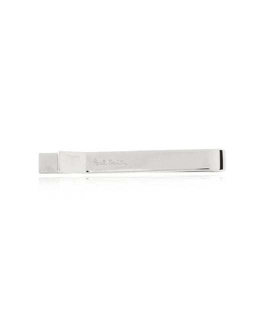 Paul Smith White Stop Making Sense Tie Clip for men
