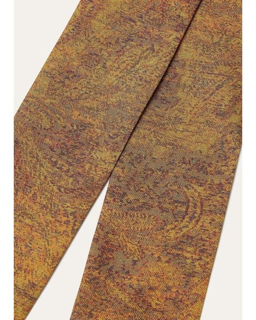 Loro Piana Natural Amber Strip Scarf