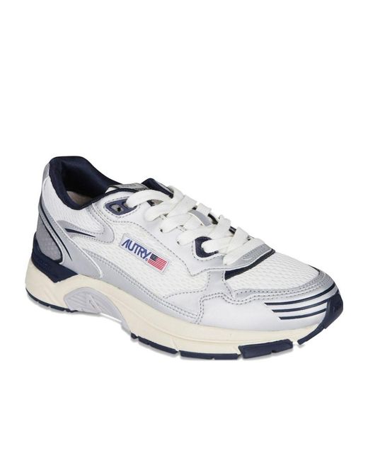 Autry White Hyperway Mesh Panel Sneakers