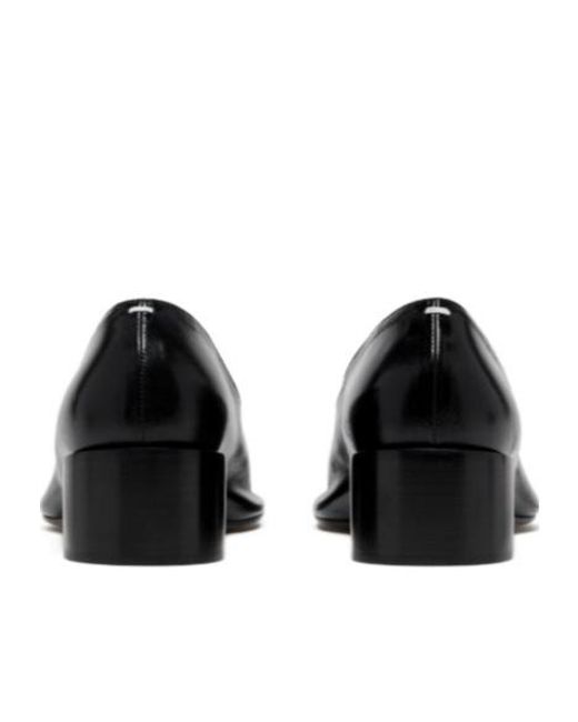 Maison Margiela Black Piped Square-Toe Pumps