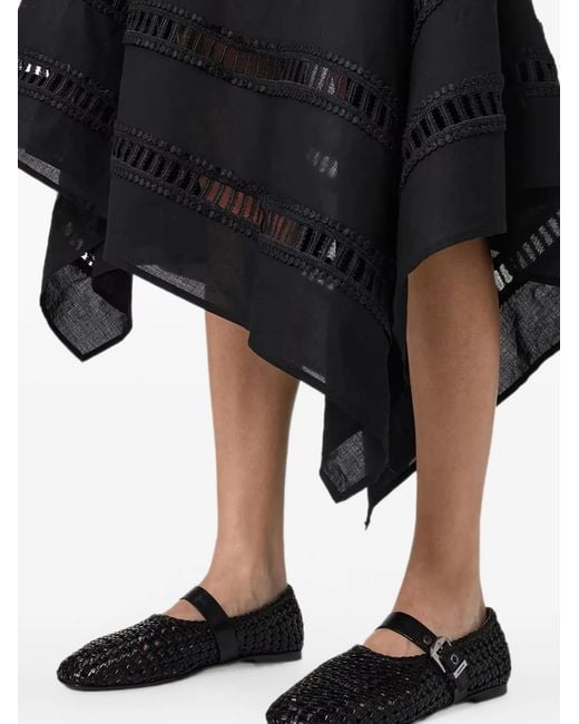 AllSaints Black Round-Toe Flat Shoes