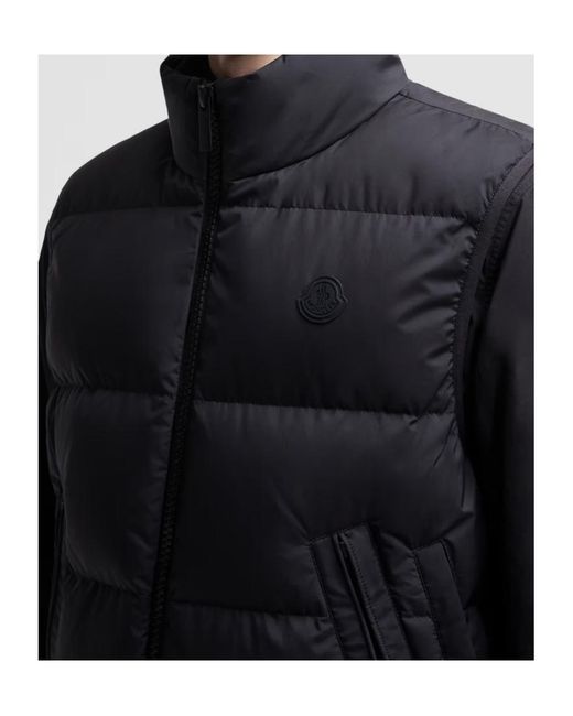 Moncler Black Fedare Zip-Up Padded Gilet for men