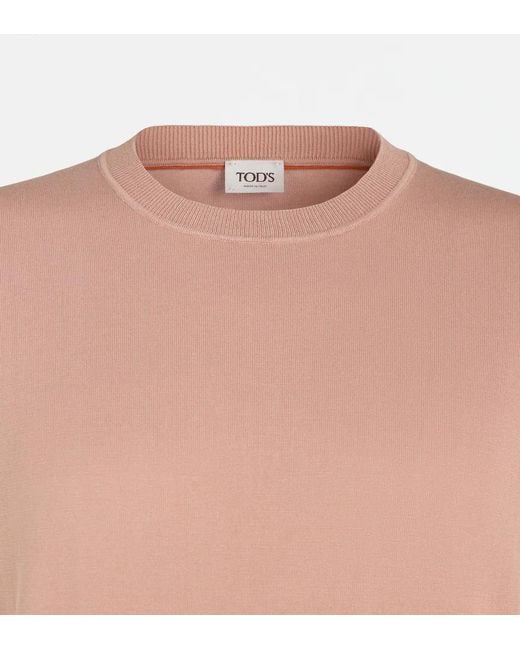 Tod's Pink Crew Neck T-Shirt for men