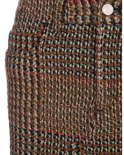 Stella McCartney Brown Tweed Mini Skirt