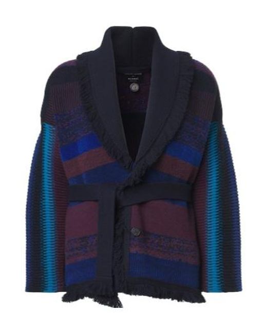 Giorgio Armani Blue Minimalist Knit Cardigan for men