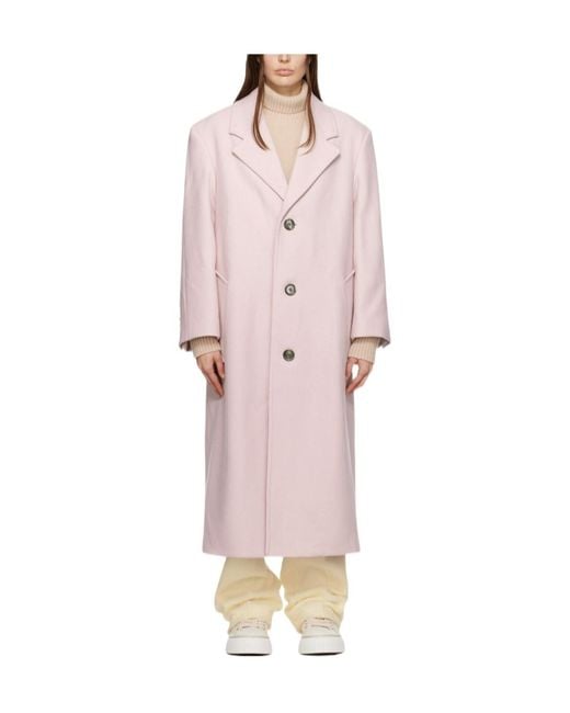 AMI Pink Excessive Lapel Coat