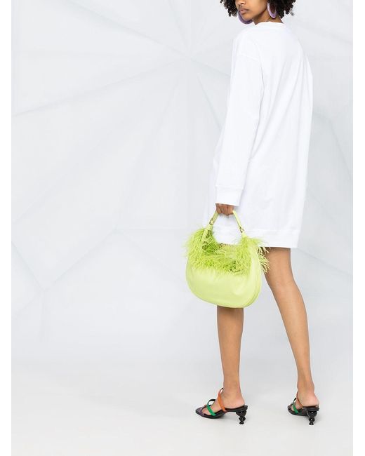 Moschino White Logo Printed T-Shirt Dress