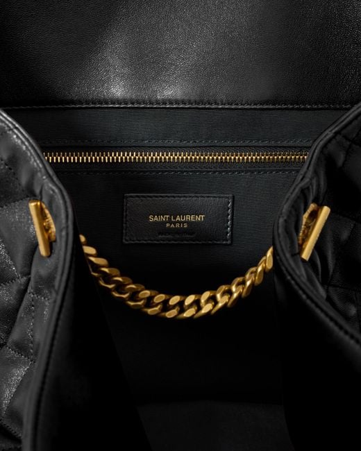 Saint Laurent Black Icare Medium Quilted Shoulder Bag