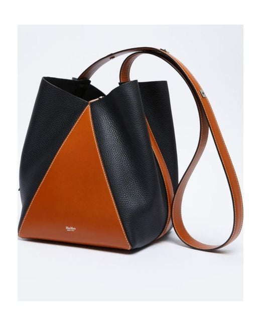 Max Mara Blue Medium Bucket Shoulder Bag