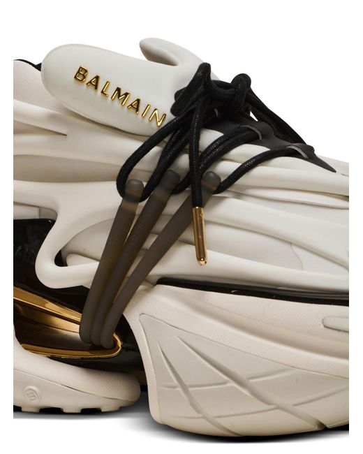 Balmain White Unicorn Low Trainers