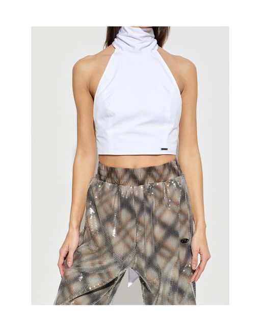 DSquared² White Pussy Bow Top
