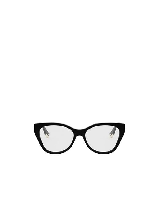 Fendi White Eyewear Cat-Eye Frame Glasses