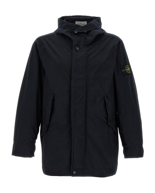 Stone Island Blue 'Light Compact Touch Poly-Tc' Parka for men