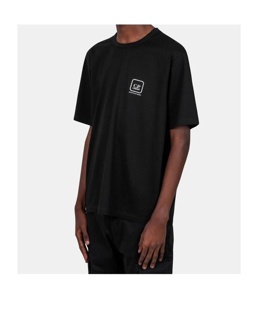C P Company Black Short-Sleeved T-Shirt for men