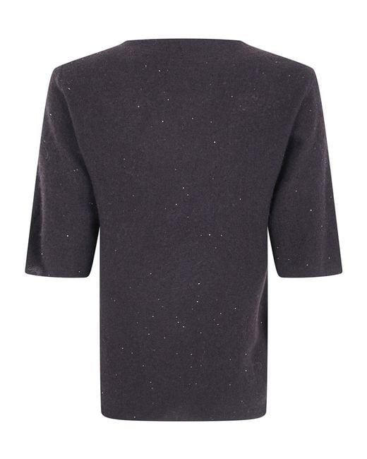 Antonelli Blue Fiemme Short Sleeve Sweater