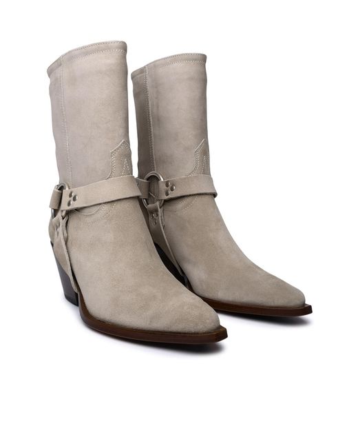 Sonora Boots Gray Low-Heeled Ankle Boots