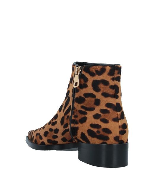 Dolce & Gabbana Brown Leopard-Print Ankle Boots