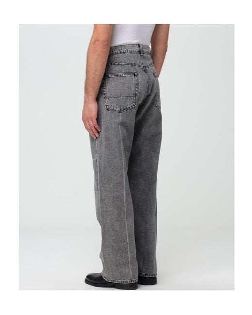 Our Legacy Black High Waist Straight-Leg Jeans for men