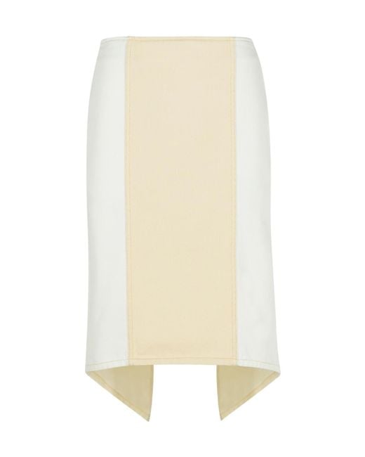 J.W. Anderson White Layered Cotton Skirt