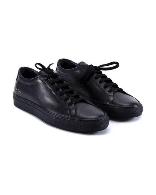 Common Projects Black Achilles Leather Low-Top Sneakers for men