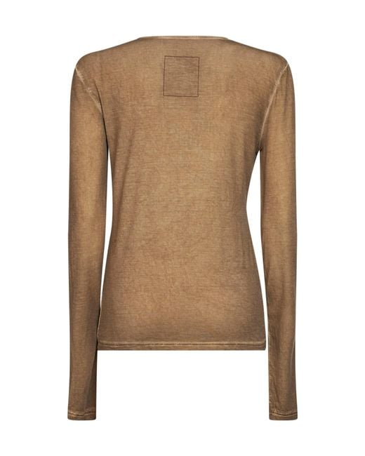 Uma Wang Green Long-Sleeve Knit Top