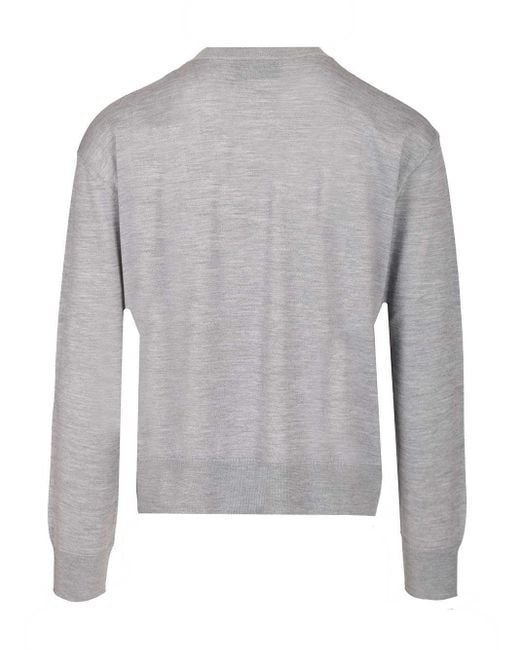 AMI Gray Ami Ami De Coeur Sweater for men