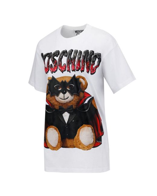 Moschino Multicolor Teddy Bear Pattern Printed T-Shirt