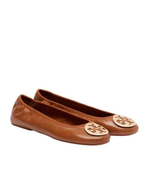 Tory Burch Brown Minimalist Versatile Luxury Flat Shoes