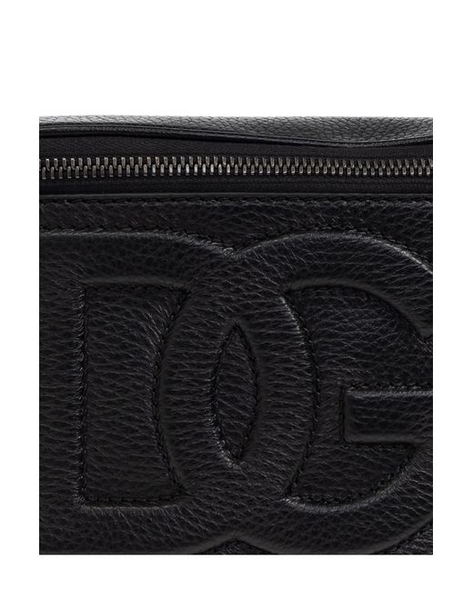 Dolce & Gabbana Black 3D-Effect Dg Logo Belt Bag for men