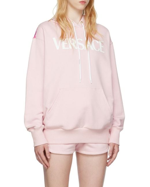 Versace Pink Ventagli Hoodie